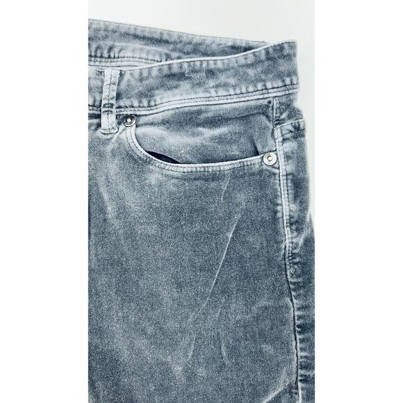 J. Jill Size 10 Tall Gray Velveteen Pants Stretchy 10" Rise 30.5" Inseam - Picture 5 of 5